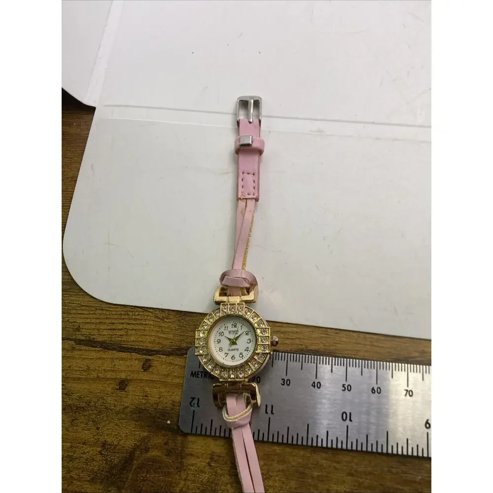 Vintage Womens Pink Gold Watch New Battery